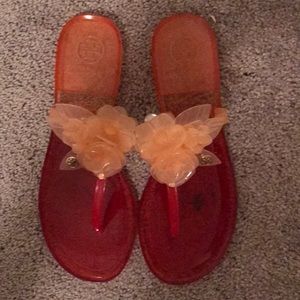 Tory Burch floral jelly sandals